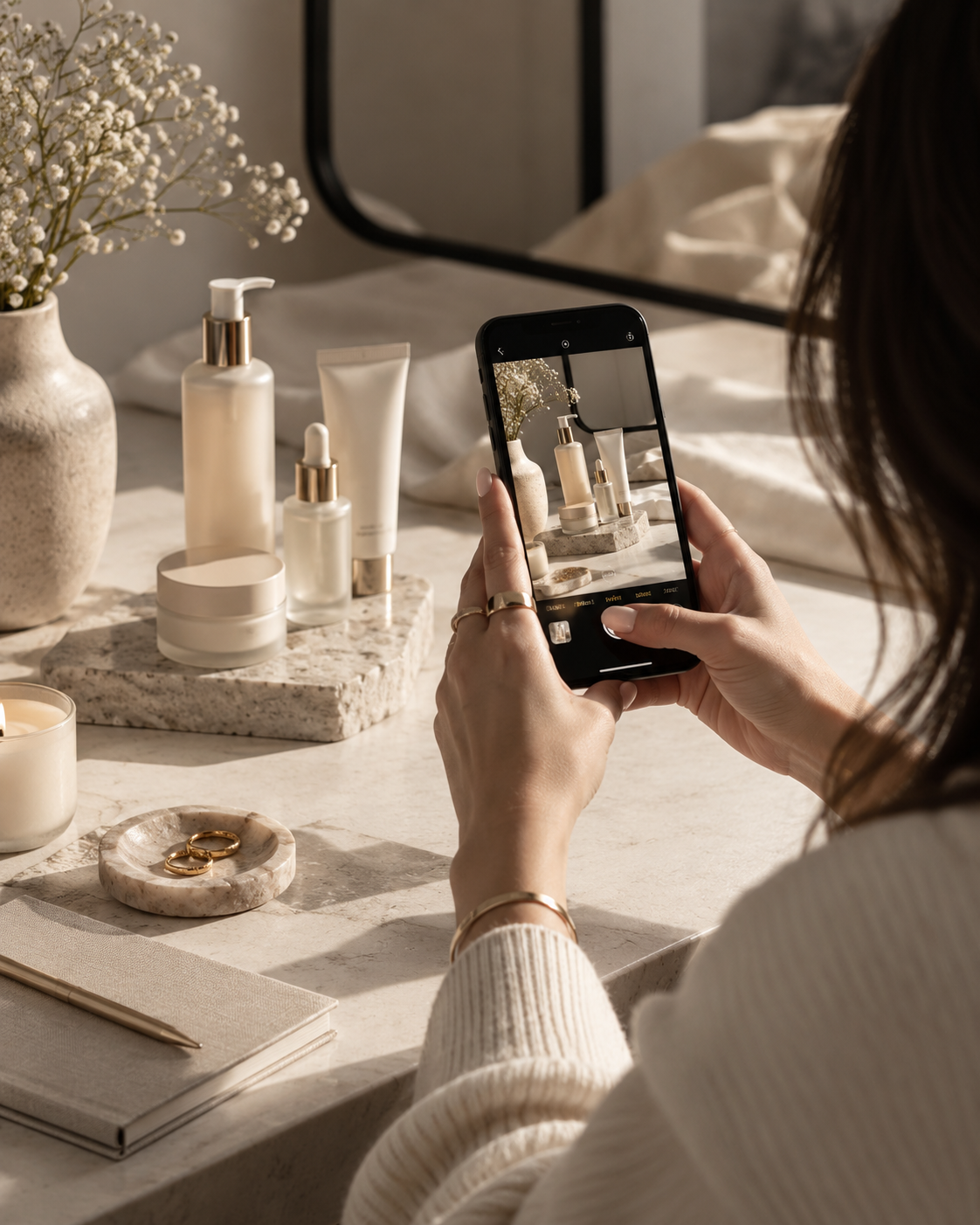 Concept beauty campaign content creation visual